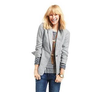 ✨CAbi Beachwalk Linen Blend Blue Sz 6 Blazer✨